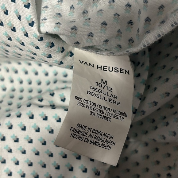 Van Heusen Boys Stretch Arrow Geo Print Shirt 10/12 Regular - Picture 8 of 8